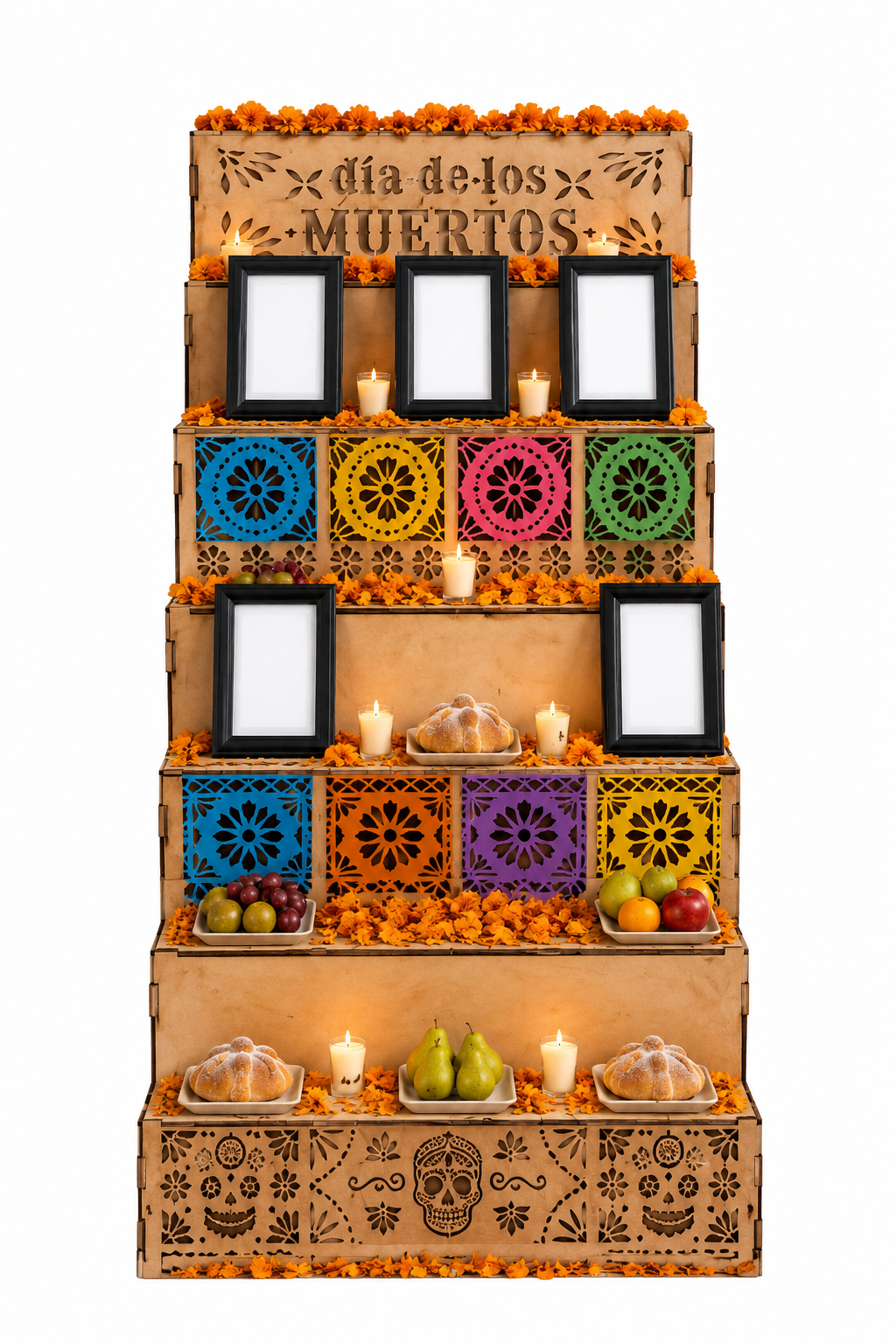 Altar de Ofrenda Rústico Día de Muertos – 100 x 170 cm