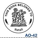 Sello de estampado de libros personalizado