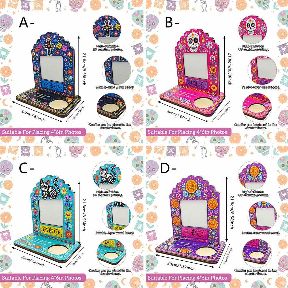 Caja de Sombra para Altar Día de los Muertos - ambientada