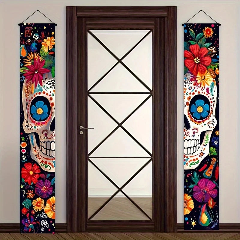 Pancarta Señal Mexicana Día de los Muertos