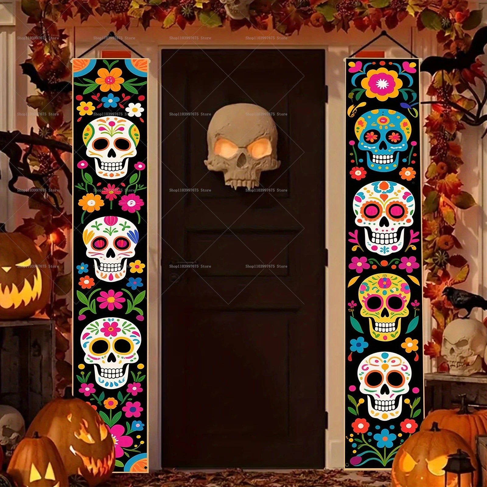 Pancarta de Tela Coplas Día de los Muertos