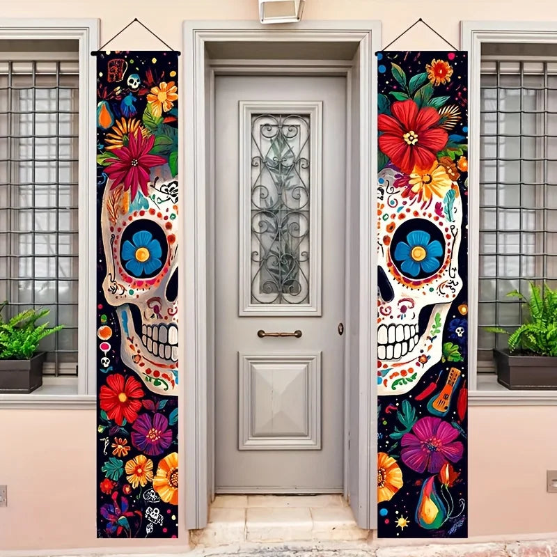 Pancarta Señal Mexicana Día de los Muertos