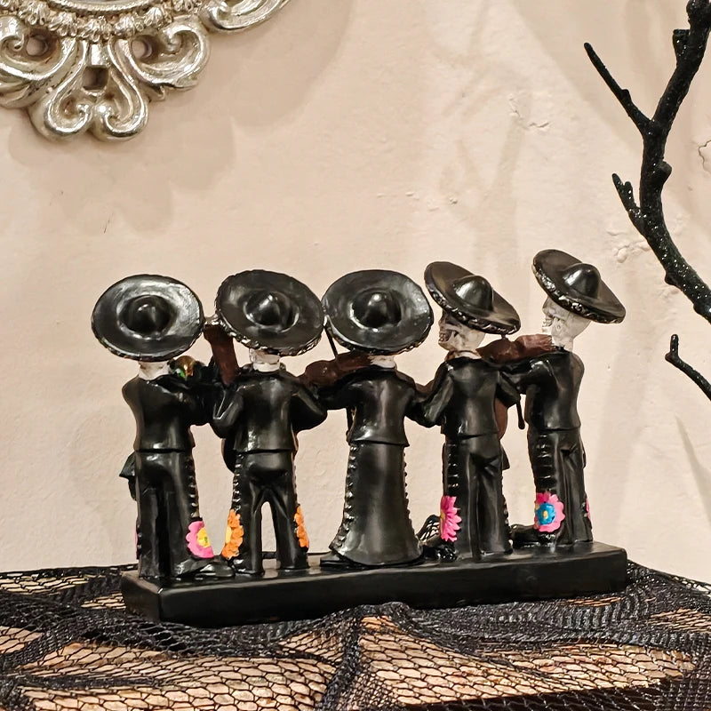 Estatua Banda de Esqueletos Día de los Muertos