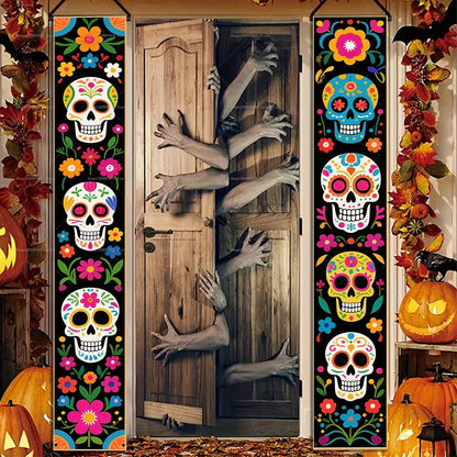 Pancarta de Tela Coplas Día de los Muertos