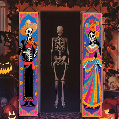 Pancartas Colgantes Calaveras de Azúcar Día de los Muertos