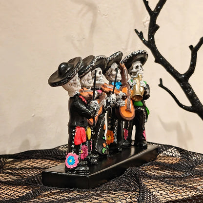 Estatua Banda de Esqueletos Día de los Muertos