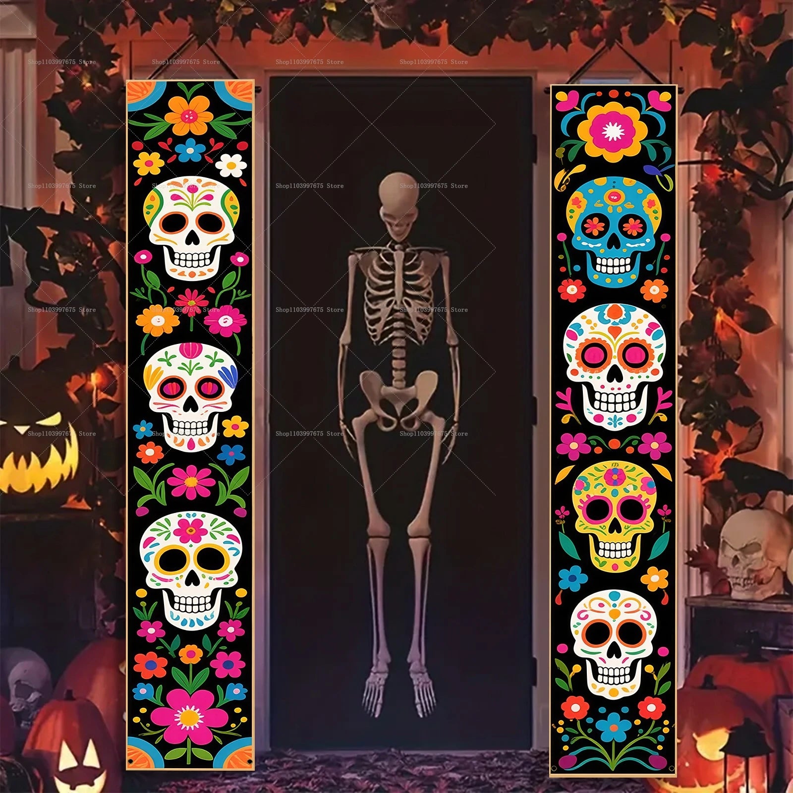 Pancarta de Tela Coplas Día de los Muertos