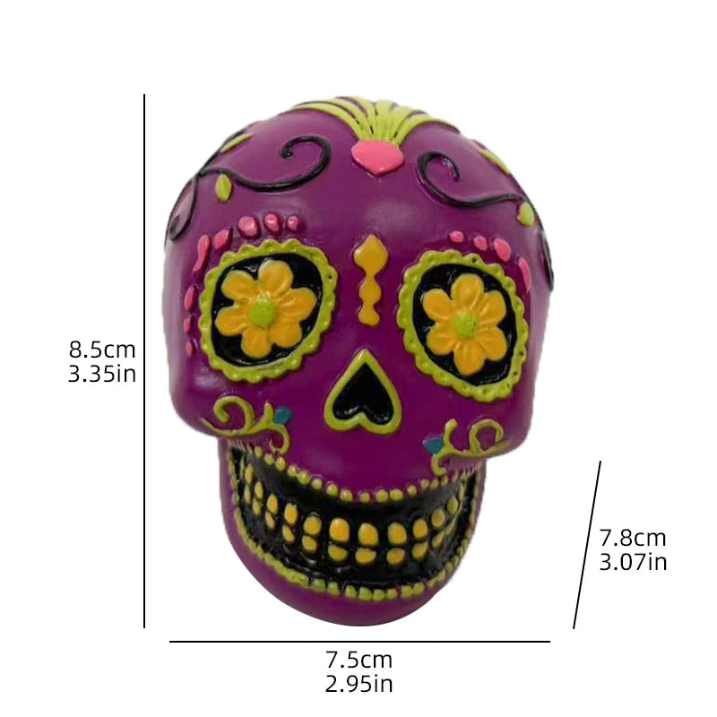 Estatua de calavera decorativa Día de los Muertos