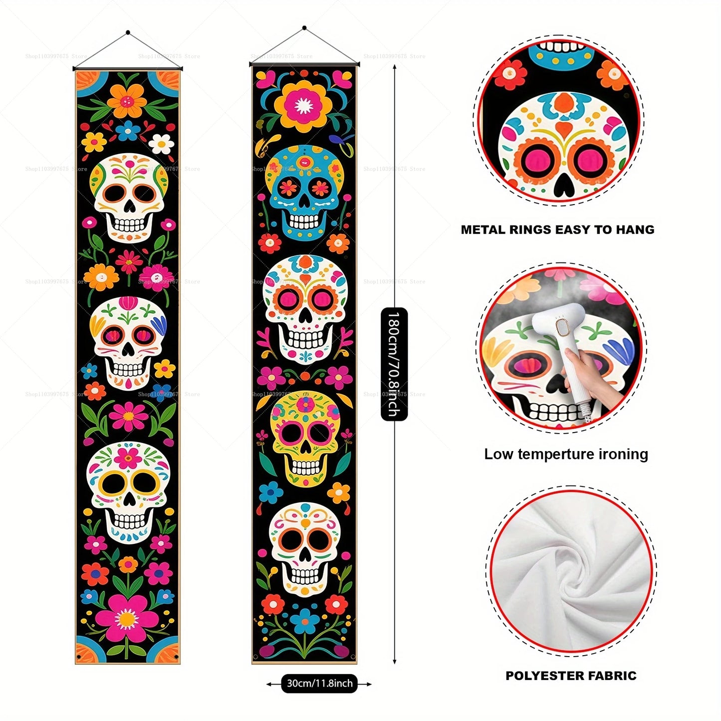 Pancarta de Tela Coplas Día de los Muertos