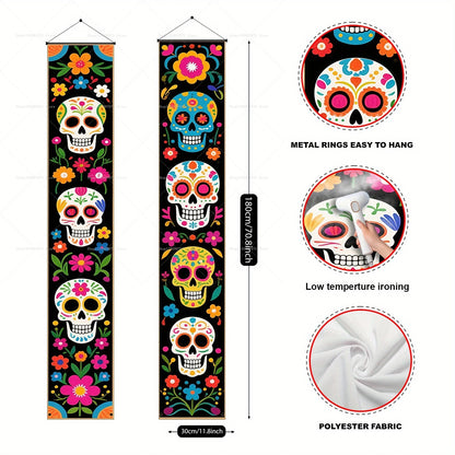 Pancarta de Tela Coplas Día de los Muertos