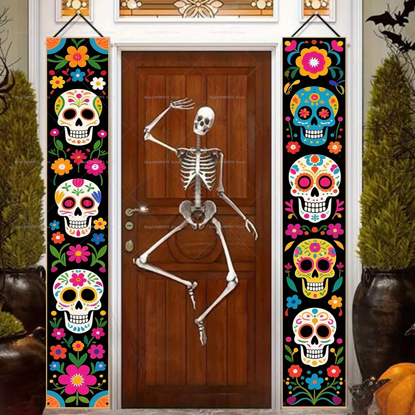 Pancarta de Tela Coplas Día de los Muertos
