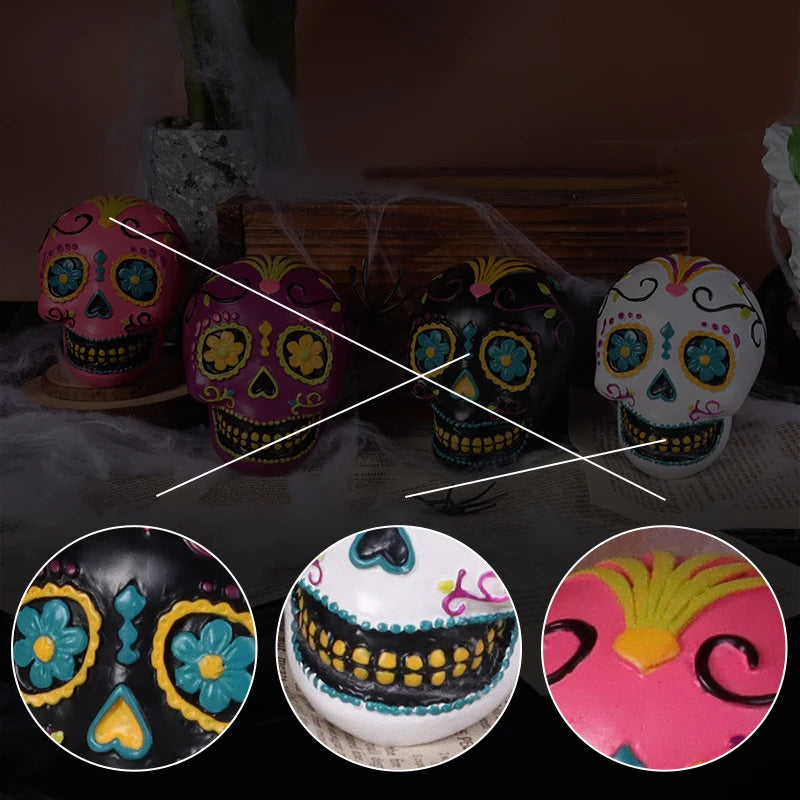 Estatua de calavera decorativa Día de los Muertos