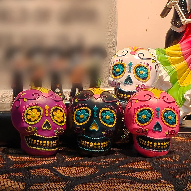Estatua de calavera decorativa Día de los Muertos