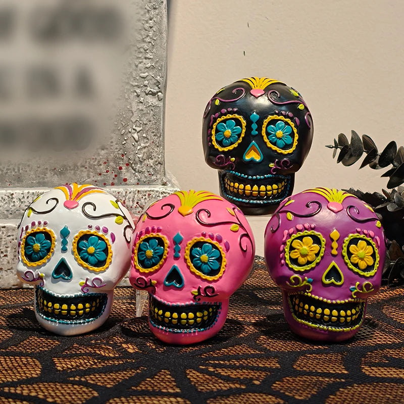 Estatua de calavera decorativa Día de los Muertos