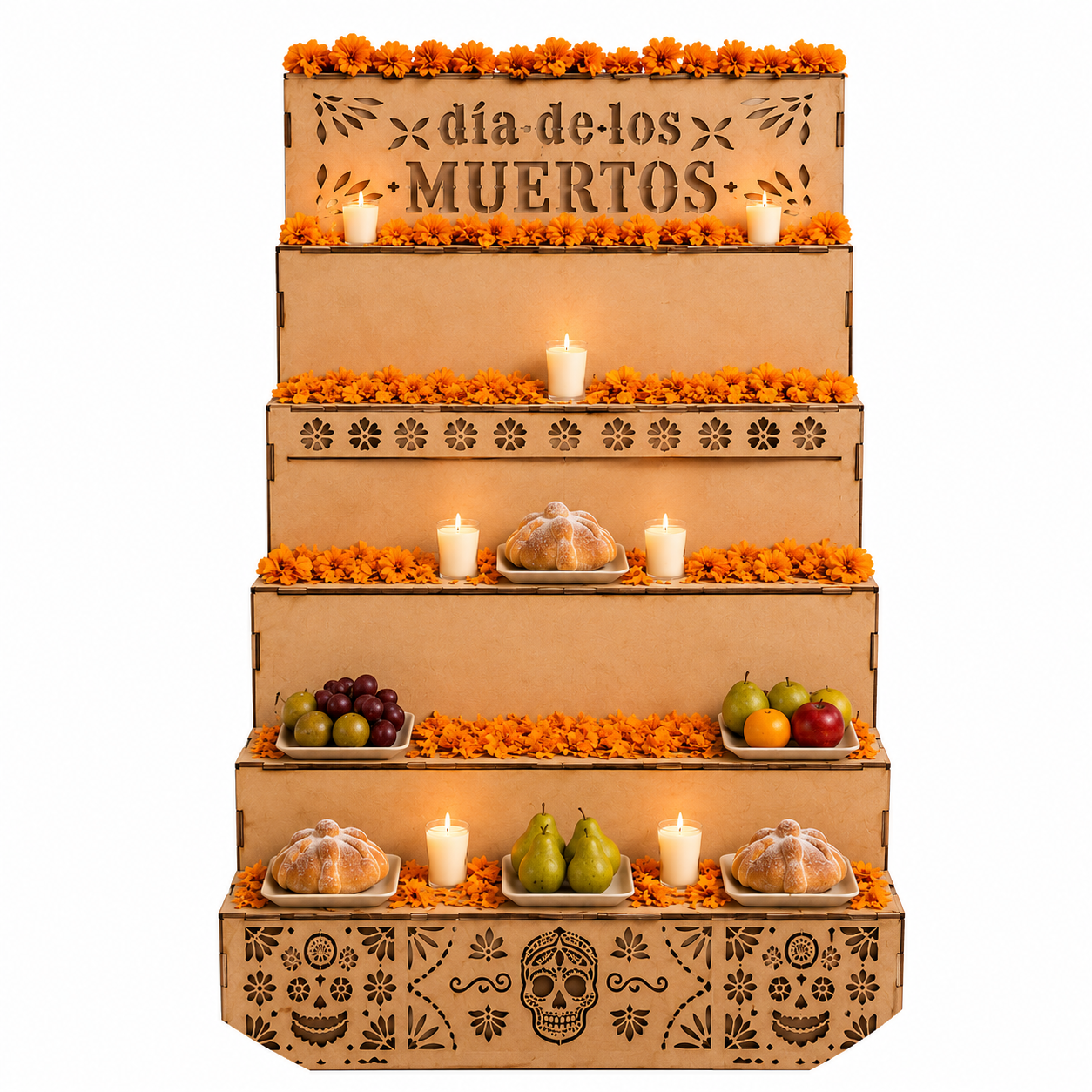 Altar de Ofrenda Rústico Día de Muertos – 100 x 170 cm