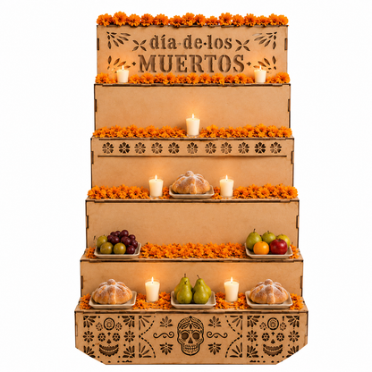 Altar de Ofrenda Rústico Día de Muertos – 100 x 170 cm