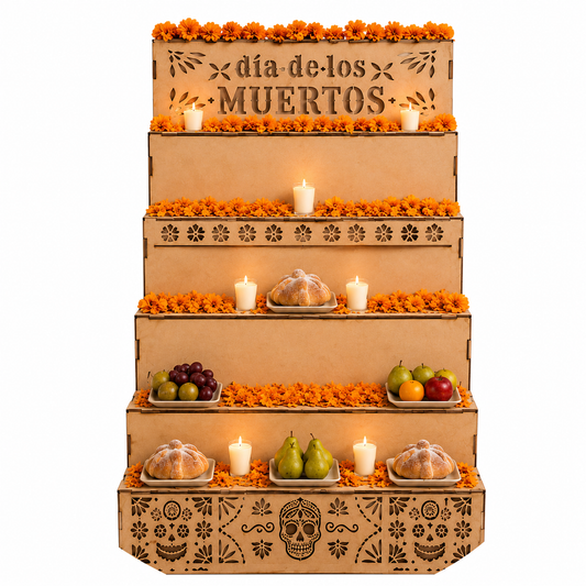 Altar de Ofrenda Rústico Día de Muertos – 100 x 170 cm