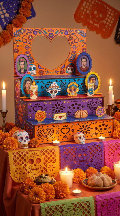 Altar GRANDE de Ofrenda 80*80*1.70 - Día de los Muertos