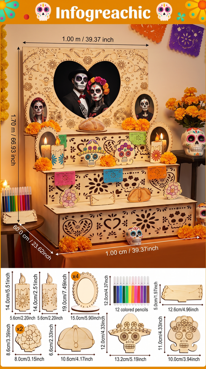 Altar GRANDE de Ofrenda 80*80*1.70 - Día de los Muertos