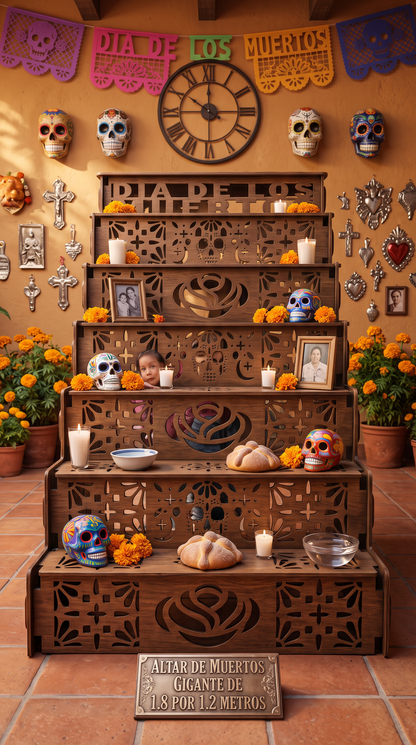 Altar GIGANTE 7 Pisos medidas 1.80x1.20 Día de los Muertos