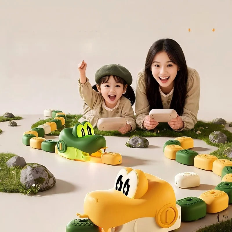 Coche Magnético RC Serpiente Greedy para 2 Jugadores, Juguete Interactivo de Batalla con Granos de Energía, Coche de Control Remoto Recargable para Niños, Regalo