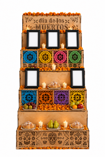 Altar de Ofrenda Rústico Día de Muertos – 100 x 170 cm